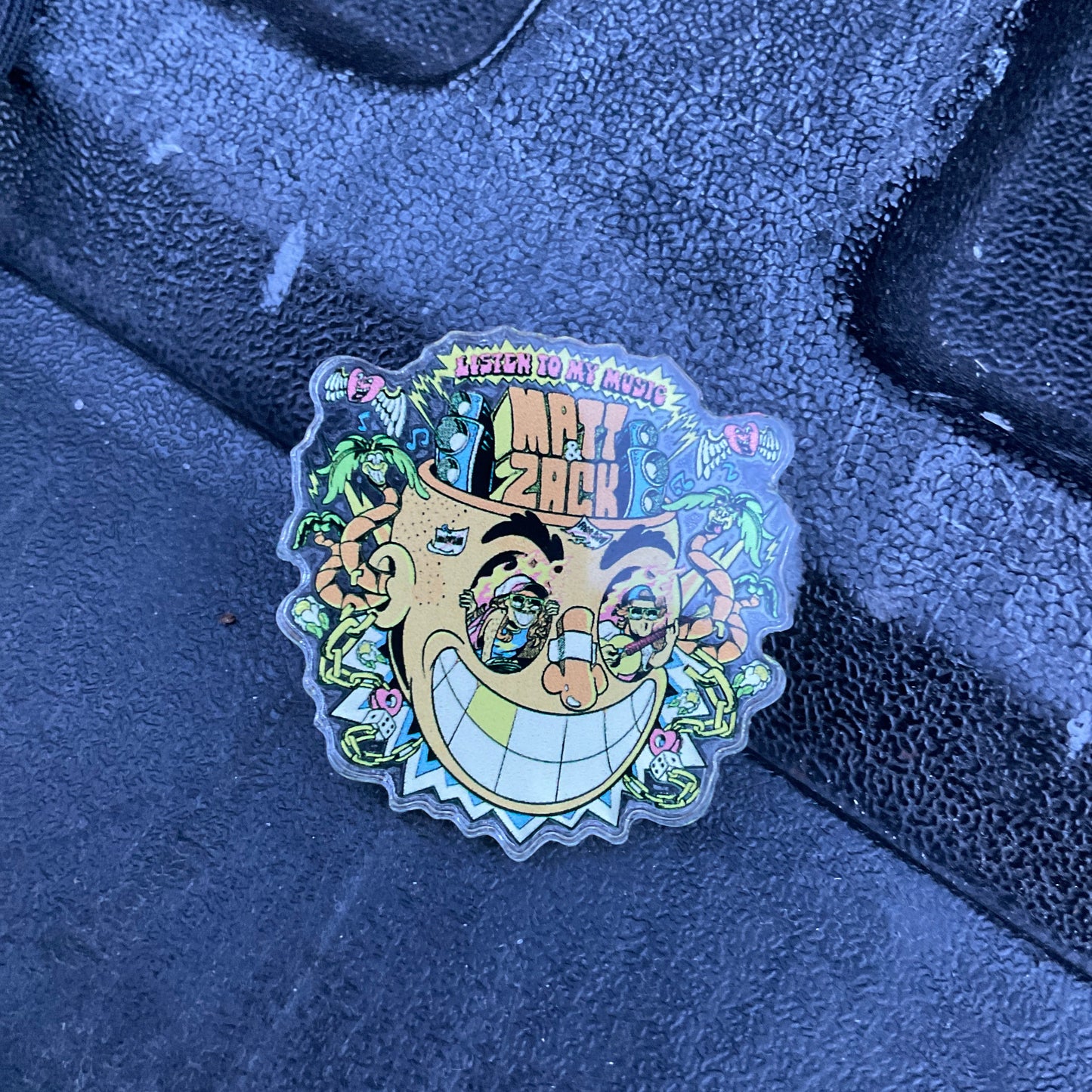Listen To My Music Acrylic Pin